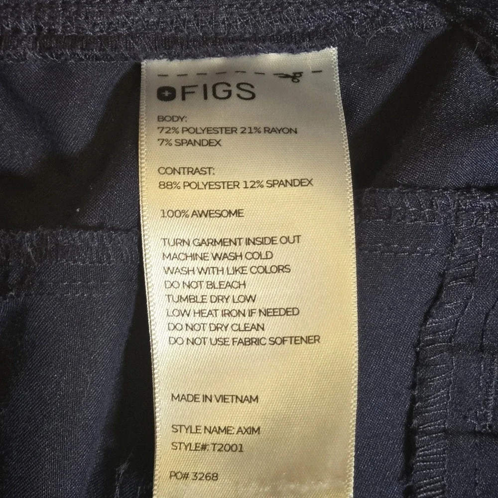 Figs Men's Axim Cargo Scrub Pants Size 2XL Navy Technical Collection Scrub Pants